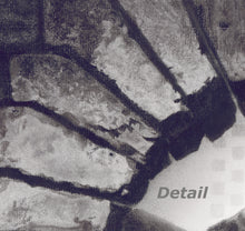 Load image into Gallery viewer, Close-up of stone wall texture with 'Detail' text overlay, charcoal drawing on Italian paper