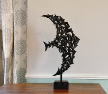 將圖片載入圖庫檢視器 Front view of profile of large flying bird made up of many small birds.  Negative space shows in the body. Shown on a dresser top.