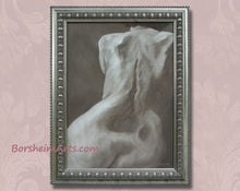 將圖片載入圖庫檢視器 Framed artwork of a classical live model pose on a pink textured background