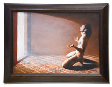 Laden Sie das Bild in den Galerie-Viewer, Accepting the healing power of light, this man sits on his ankles, with his knees on the patterned floor from designs of Florence, Italy.