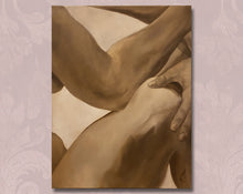 將圖片載入圖庫檢視器 Artistic depiction of hands on a textured wall background