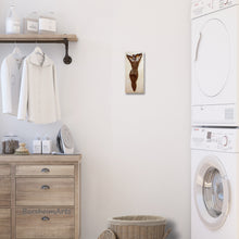 Load image into Gallery viewer, This classically created bronze nude figure adds a touch of elegance to this laundry room.
