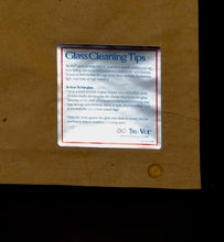 Cargar imagen en el visor de la galería, Tru Vue low reflection glass certificate as attached to the paper on the back of the frame of original pencil drawing Mauro II