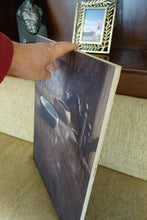 Load image into Gallery viewer, Side view of print on wood to see the 1/2 inch thickness art print on wood
