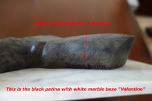Cargar imagen en el visor de la galería, Showing where the artist Kelly Borsheim signed each bronze in the limited edition sculpture of a nude male torso