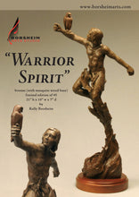 Carica l'immagine nel visualizzatore di Gallery, Warrior Spirit Connection between Man and Bird Bronze Sculpture