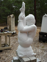 Load image into Gallery viewer, Gymnast Pike Position on Four Headed Turtle Fantasy Figure Statue Marble