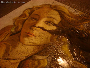 Each night around midnight, a street painter must wash away her work so that the street is clean and dry for the next day's street artist, Florence, Italy, street painting, madonnari