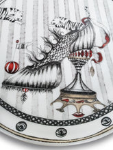 Charger l'image dans la galerie, Detail of hand drawing of circus tent, shoe, and leaping tigers wtih red lips and fantasy drawing