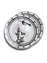 Load image into Gallery viewer, Order 2 plates Dragana Adamov Collection Plate Bird with Antlers on Hand with snake and roses
