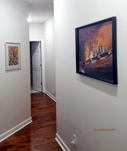 Carica l'immagine nel visualizzatore di Gallery, Framed original art as shown in real life on a wall Fiesole Still Life Painting Tuscan Hearth Art Soothing wall art for the cozy home
