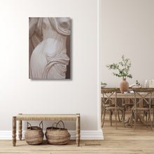 Laden Sie das Bild in den Galerie-Viewer, Fontana di Lucca, detail of woman's torso in classical dress, a painting of a sculpture in Italy for dining room art