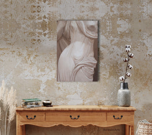 Subtle statement artwork for above a sideboard or warm colored room with lovely wood furniture.