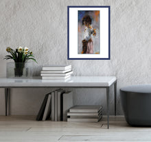 將圖片載入圖庫檢視器 Sample frame of your printable pastel art in a room mockup Girl with Onions After John Singer Sargent
