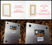 將圖片載入圖庫檢視器 Details about the wood backing and hanging aparatus behind the prints on metal