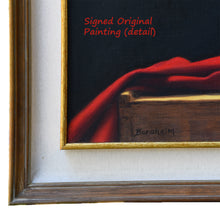 Carica l'immagine nel visualizzatore di Gallery, Signed by the artist Kelly Borsheim, here is the lower left corner of the painting and frame from Tuscany