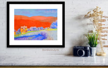 Cargar imagen en el visor de la galería, Another sample framing job, this time the artwork is hung over a shelf.  lovely