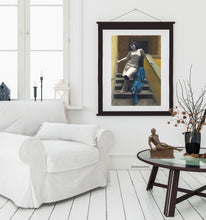 Load image into Gallery viewer, Fine wall art print The Stairs of Love and tabletop bronze sculpture &quot;Eric&quot; by Kelly Borsheim
