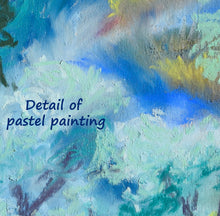 Cargar imagen en el visor de la galería, Detail of Tuscan Road in Shadows Pastel Art showing the luscious hand-blending of colors.