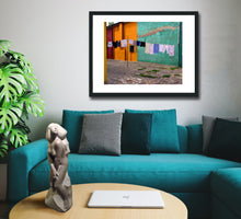 將圖片載入圖庫檢視器 Born from stone makes a great table accent in this teal living room.  The neutral tones of this granite stand out from otherwise colorful home decor.