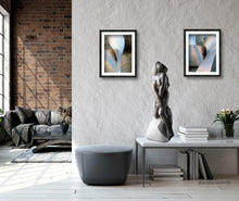 Load image into Gallery viewer, This nude female stone sculpture makes a great look with photographs of the silver architecture of the Bilbao Museum in Spain.  Living room decor at its finest!
