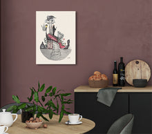 Carica l'immagine nel visualizzatore di Gallery, Example of a print of "Venice Shoe" on metal.  No frame needed.  Italy inspired artwork illustration.