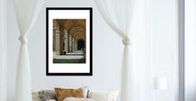 Cargar imagen en el visor de la galería, Bedroom decor Palazzo Pitti - Firenze, Italia ~ Original Pastel & Charcoal Drawing Repeating Arches in perspective