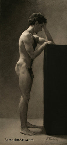 Francesco Standing Male Nude Classic Style Drawing
