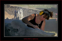 Load image into Gallery viewer, Kelly Borsheim Carves Casacata (Waterfall) ~ Symposium 2013 Castelvecchio Valleriana Tuscany Italy
