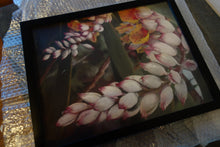 Load image into Gallery viewer, Framed in scratched plexiglass for protection of Pastel Painting of Tropical Flowers Shell Ginger

