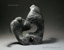 Laden Sie das Bild in den Galerie-Viewer, Encounter Manta Ray Sculpture Black and White Stone Astra Star Marble Abstract Ocean Life Sculpture