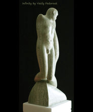 將圖片載入圖庫檢視器 Vasily Fedorouk Infinity green marble sculpture couple romantic art