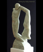 Load image into Gallery viewer, Vasily Fedorouk Infinity green marble sculpture couple romantic art
