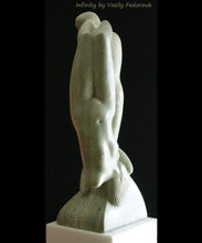 Load image into Gallery viewer, Vasily Fedorouk Infinity green marble sculpture couple romantic art
