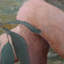 Laden Sie das Bild in den Galerie-Viewer, Detail Palette Knife Painting Lollipop Painting of Boy Child Innocence Looking Into River Natural In Nature