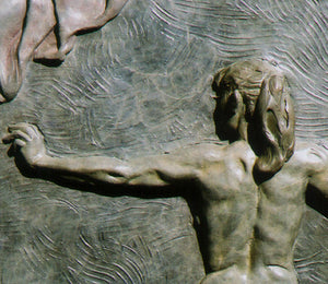Detail Rehearsal Dancer Back View Bronze Bas-relief Sculpture Wall-Hanging Art