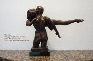 Charles Umlauf Bronze Sculpture The Kiss Embracing Couple Art