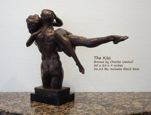 Load image into Gallery viewer, Charles Umlauf Bronze Sculpture The Kiss Embracing Couple Art Passionate Kisses Smooches
