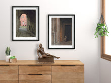 將圖片載入圖庫檢視器 Sample room for size comparison Eric Bronze Male Nude Art Sculpture Seated Thinking Man Muscular Build Statue Chocolate Patina