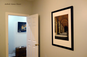 Art for Airbnb home rental great sense of travel Palazzo Pitti - Firenze, Italia ~ Original Pastel & Charcoal Drawing Repeating Arches in perspective