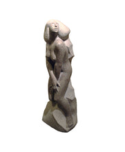 將圖片載入圖庫檢視器 Stone Sculpture of a modest nude woman looking upwards towards the heavens.  She is classical and elegant and looks lovely in a luxury home, or even a relatively modest one.  Sculpture by Ukrainian artist Vasily Fedorouk