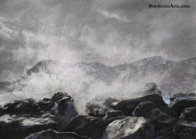Cargar imagen en el visor de la galería, Splash Waves Crashing On Rocks Water Art ~ Le Cinque Terre Italy