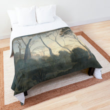 Load image into Gallery viewer, Duvet bed covers - BorsheimArts on Redbubble. Tasmania in the Clouds on clothing and home decor items by artist Kelly Borsheim