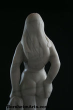 Load image into Gallery viewer, Back View Woman The Offering Vulnerable Woman Sculpture Canadian Marble

