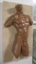 Cargar imagen en el visor de la galería, Valentine Male Nude Torso Bronze Wall Hanging Art