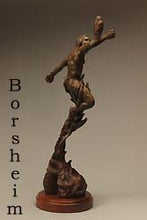 Carica l'immagine nel visualizzatore di Gallery, Man Hawk Warrior Spirit Man and Hawk Bird Vertical Flight Statue Flying and Nature Bronze Sculpture