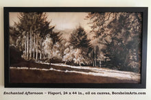 Laden Sie das Bild in den Galerie-Viewer, Enchanted Afternoon Landscape Trees Painting Long Shadows