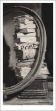 Carica l'immagine nel visualizzatore di Gallery, Library of Dreams Tower of Old Books Stack of Books Fine Art Print Black and White or Sepia Art PRINT of Charcoal Drawing Pile of Books