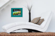 Laden Sie das Bild in den Galerie-Viewer, In white room Rusalka Bulgaria Seaside Grasses Landscape Painting of Beach Resort Black Sea Golden Green Grasses Teal waters Digital Download Pastel Art