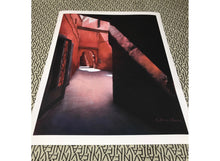Load image into Gallery viewer, Architecture Corridor Fine Art Print Marrakech Morocco Passages Series Rose Path Tunnel Pink Fine Art Print Home Wall Decor Travel Art